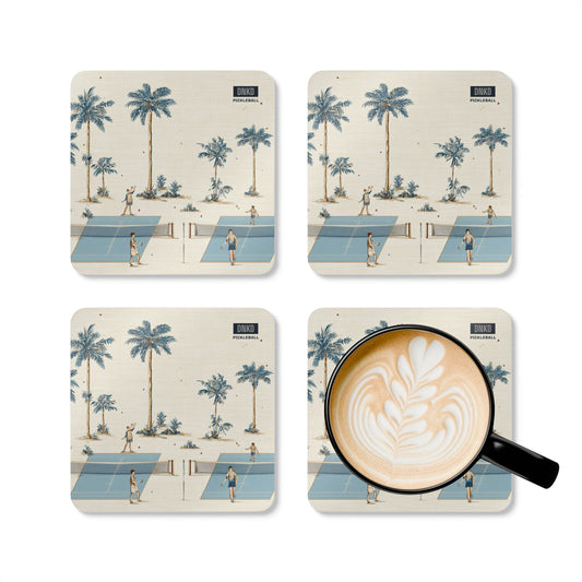 Sandy Beach Pickleball Coaster (4 set)